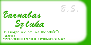 barnabas szluka business card